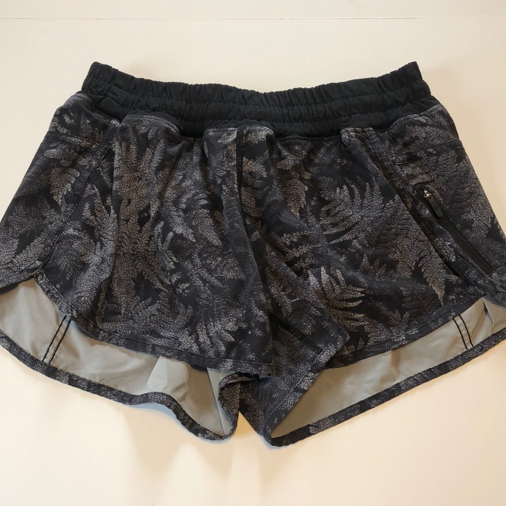 Lululemon Black & Gray Tracker Shorts 4” Inseam